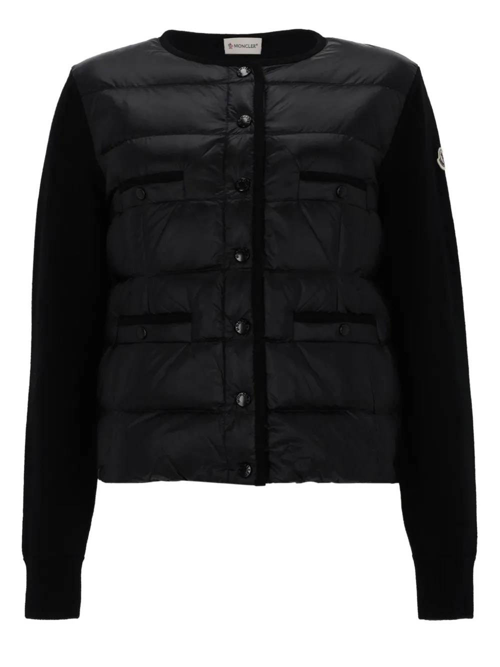  Moncler Quilted Long-sleeved Jacket - Black 