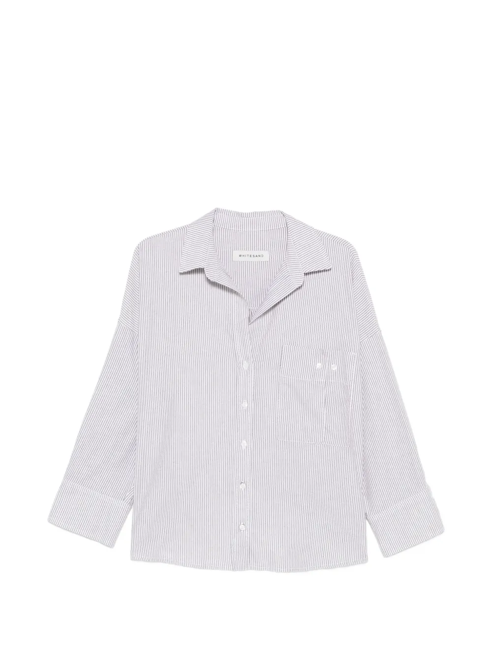 White Sand striped pocket shirt - Bianco