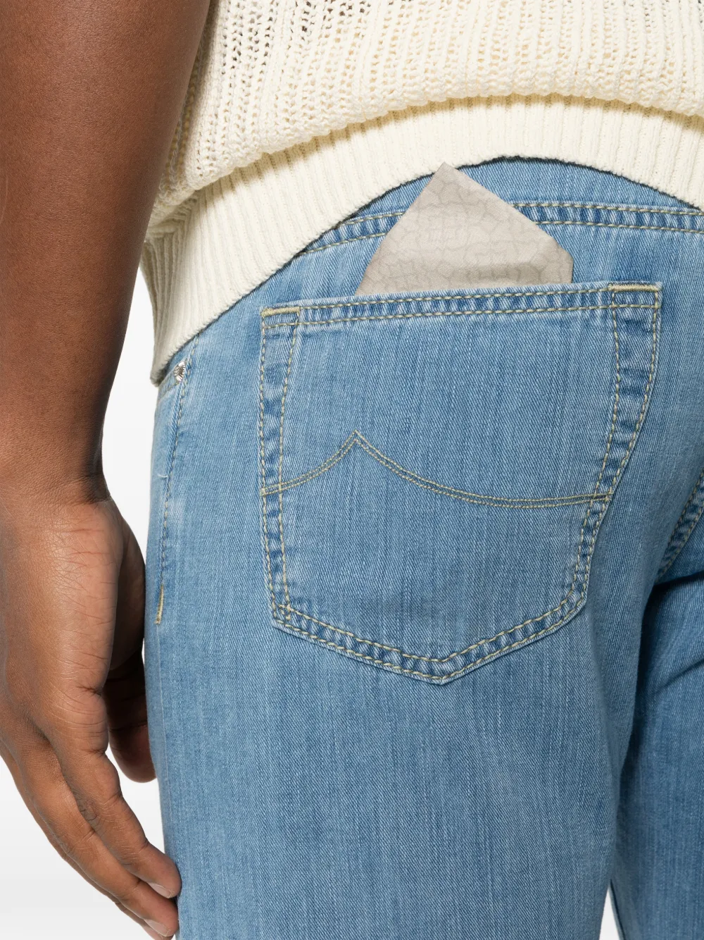 Jacob Cohën Bard jeans met knoopsluiting Blauw