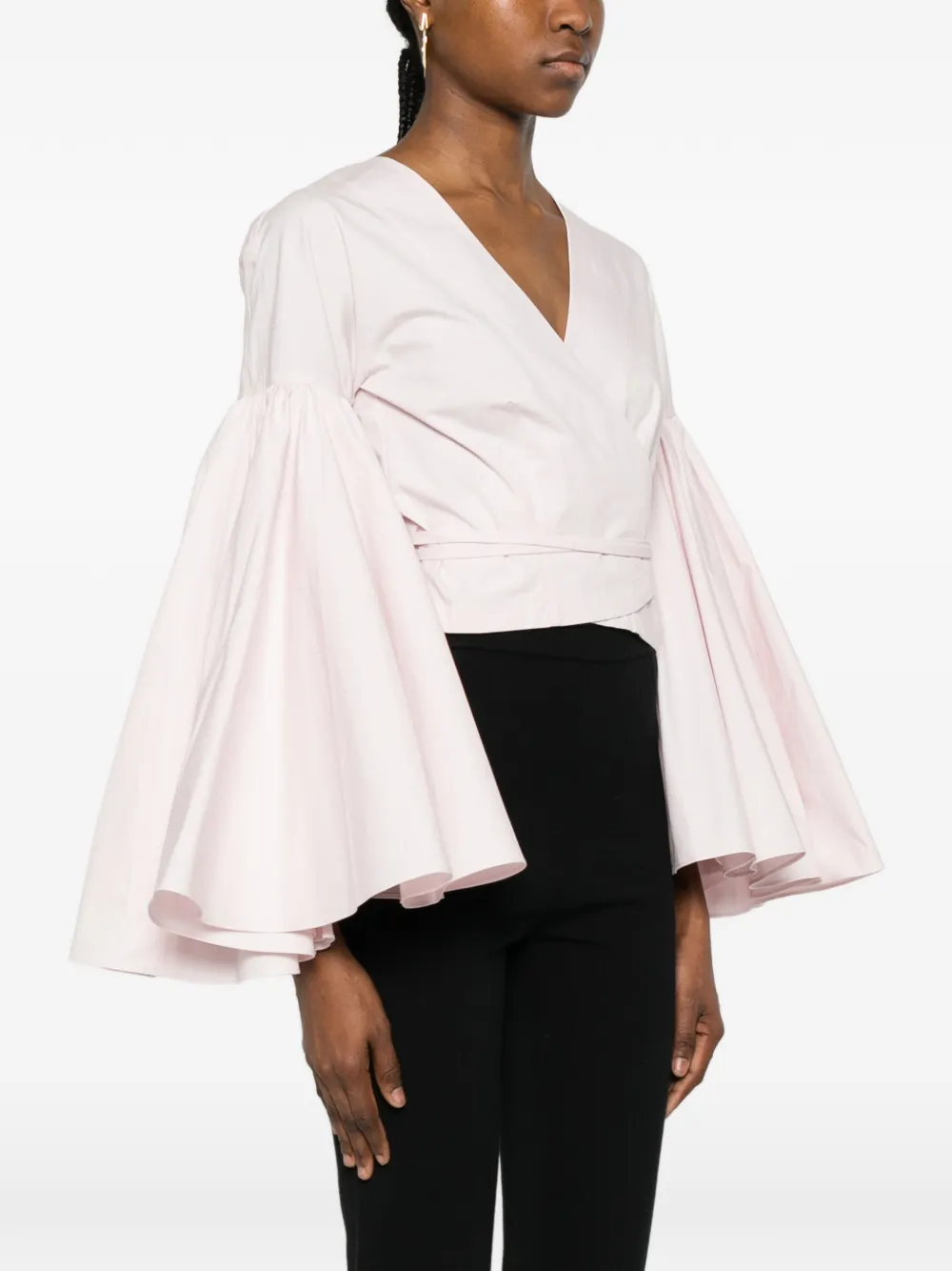 Jacquemus Wikkeltop met ballonmouwen Roze