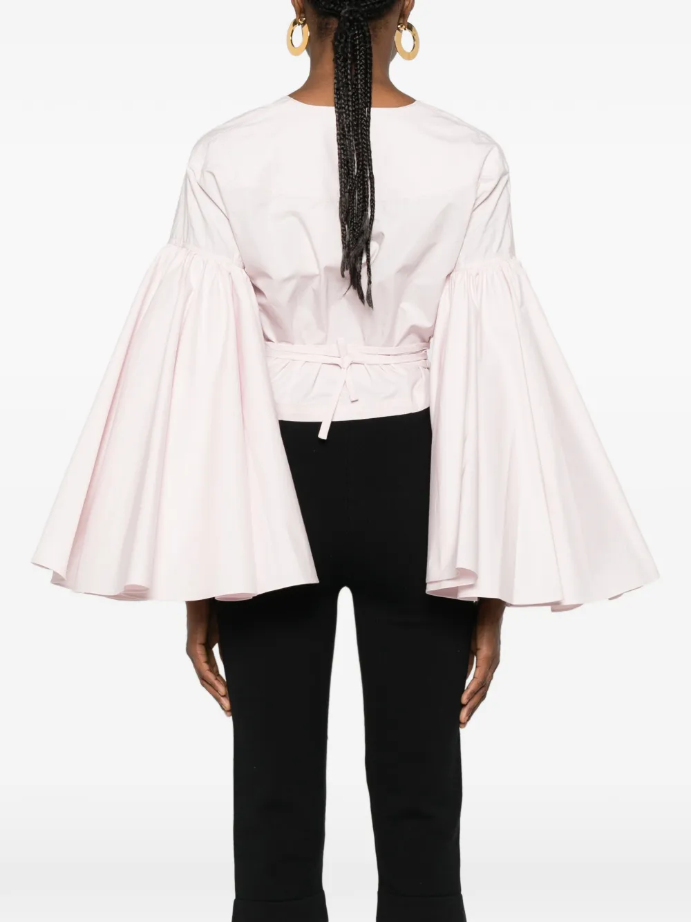 Jacquemus Wikkeltop met ballonmouwen Roze
