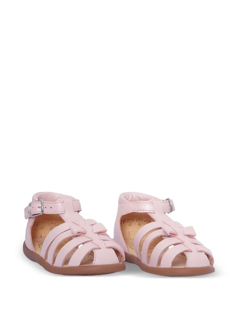 Pom D'api Stand-up Knot Leather Sandals - Rose 