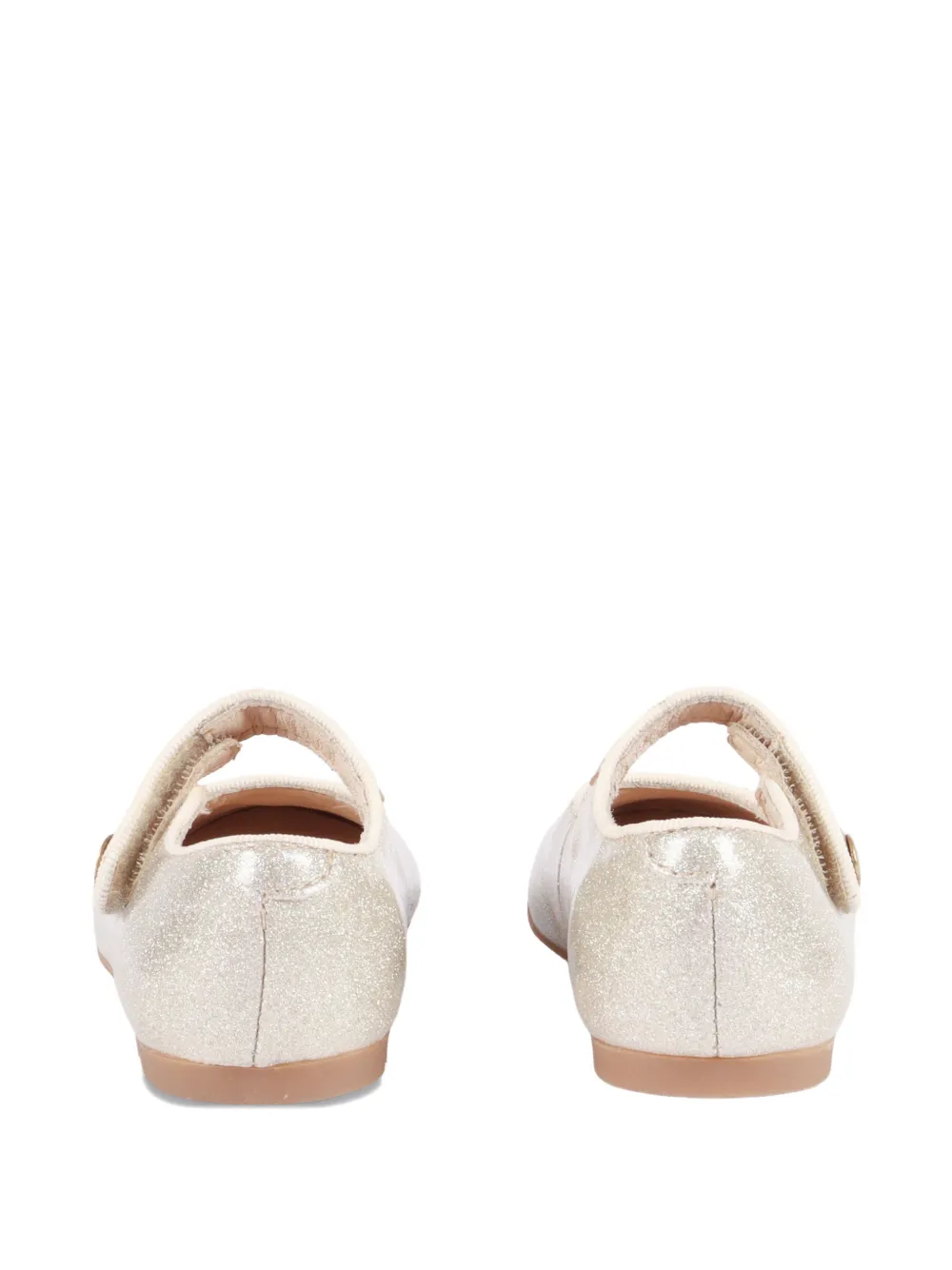 Pom D'api Daisy Baby glitter-effect ballet flats Zilver
