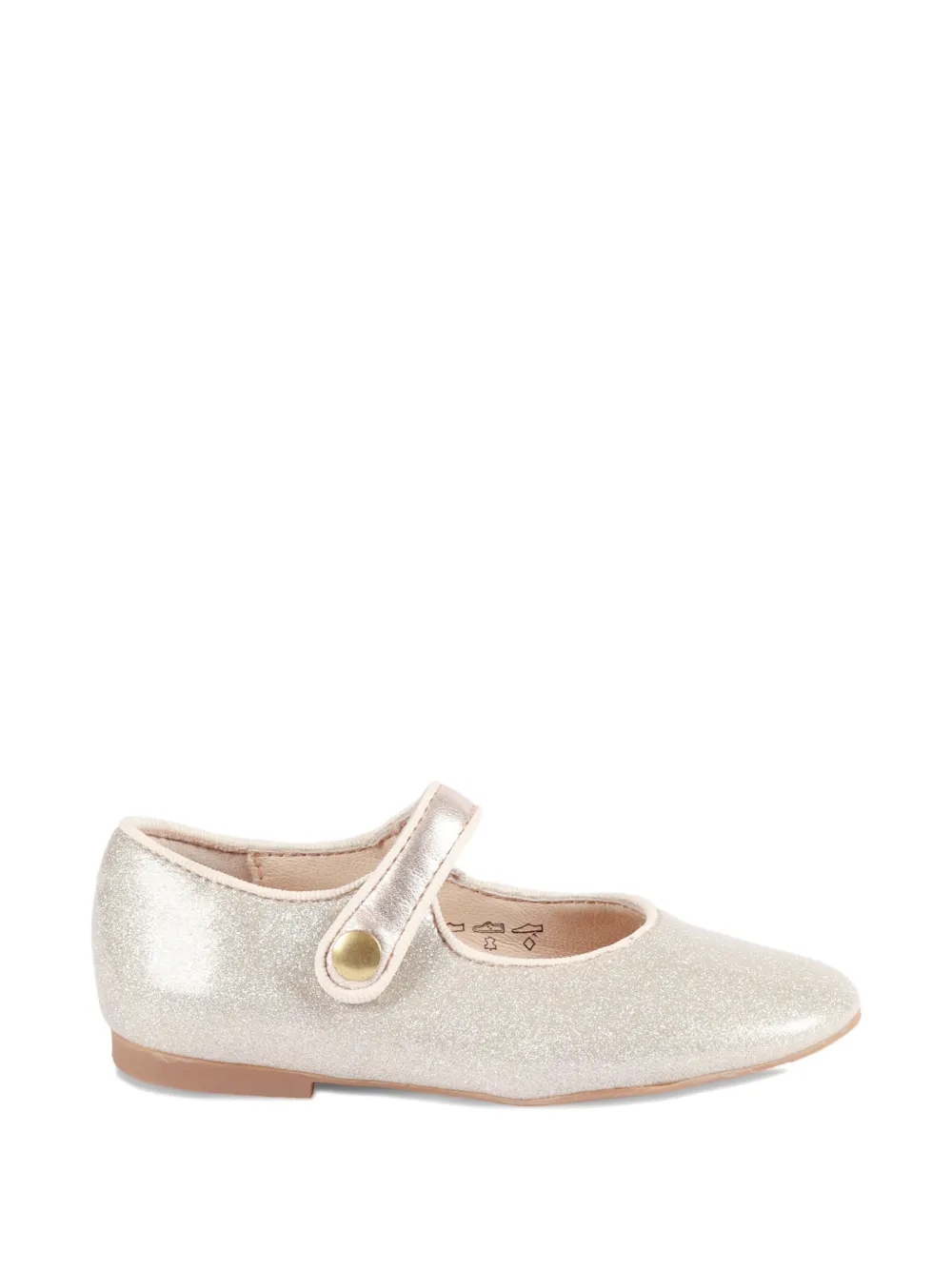 Pom D'api Daisy Baby glitter-effect ballet flats Zilver
