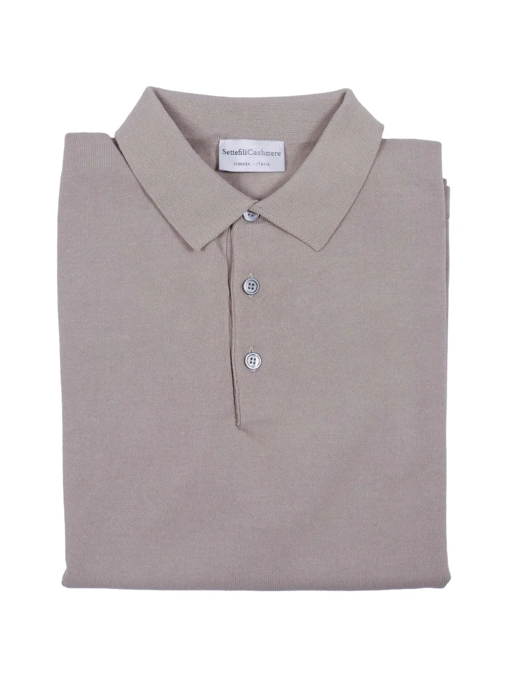 Settefili Cashmere knitted polo shirt - Toni neutri