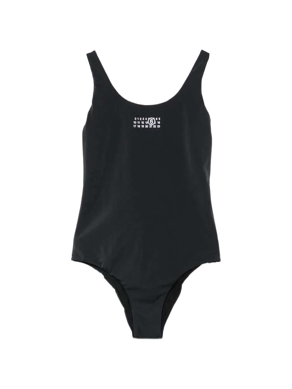 MM6 Maison Margiela Kids Numeric Signature swimsuit - Nero