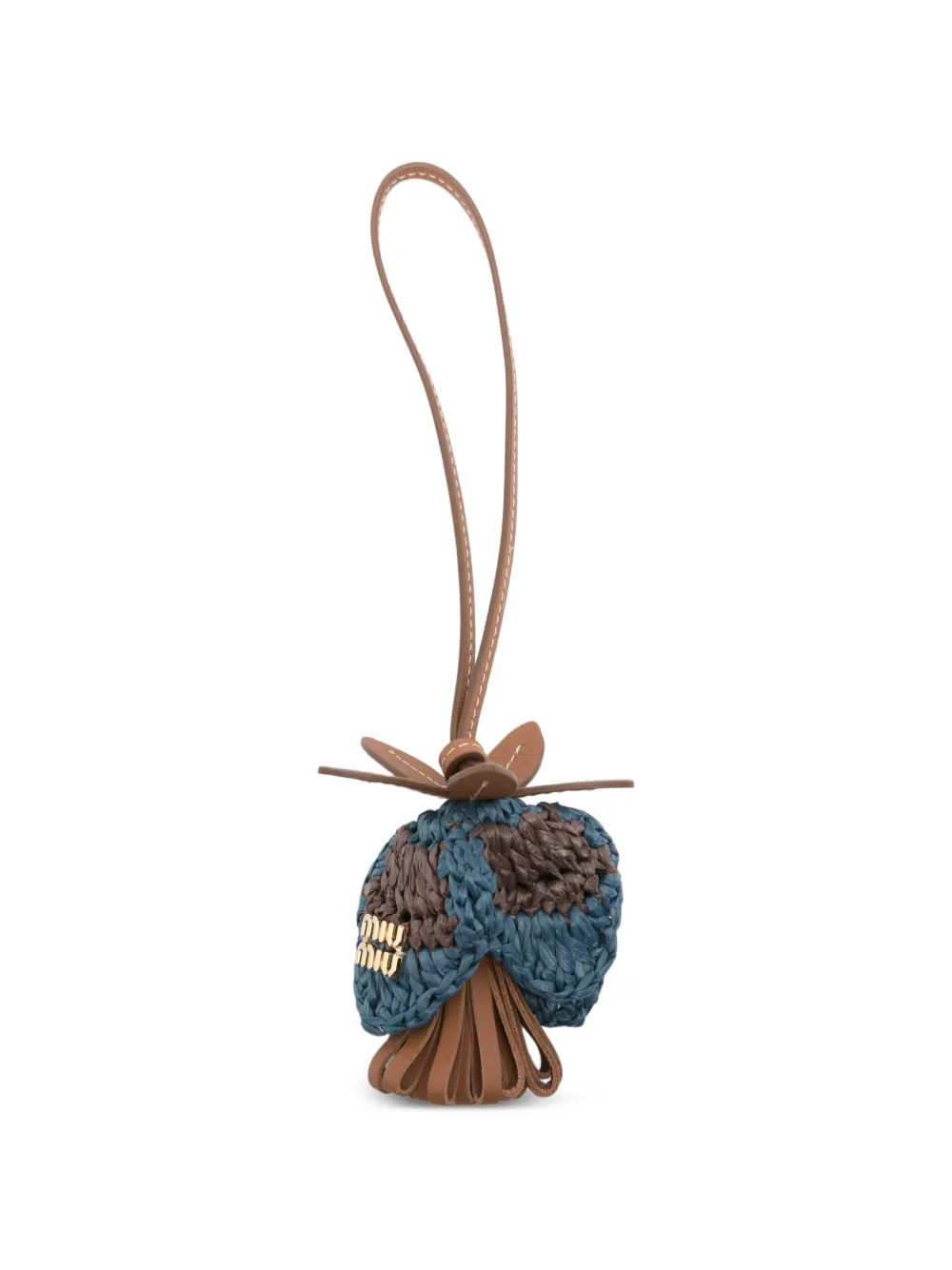 Miu Miu crochet flower bag charm - Braun