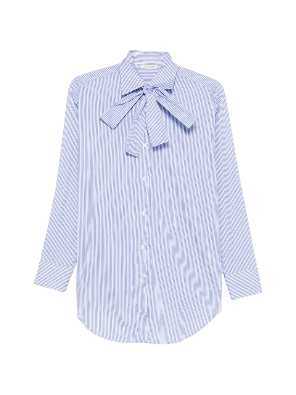 ARCHIVIO 67 striped bow shirt - Blau