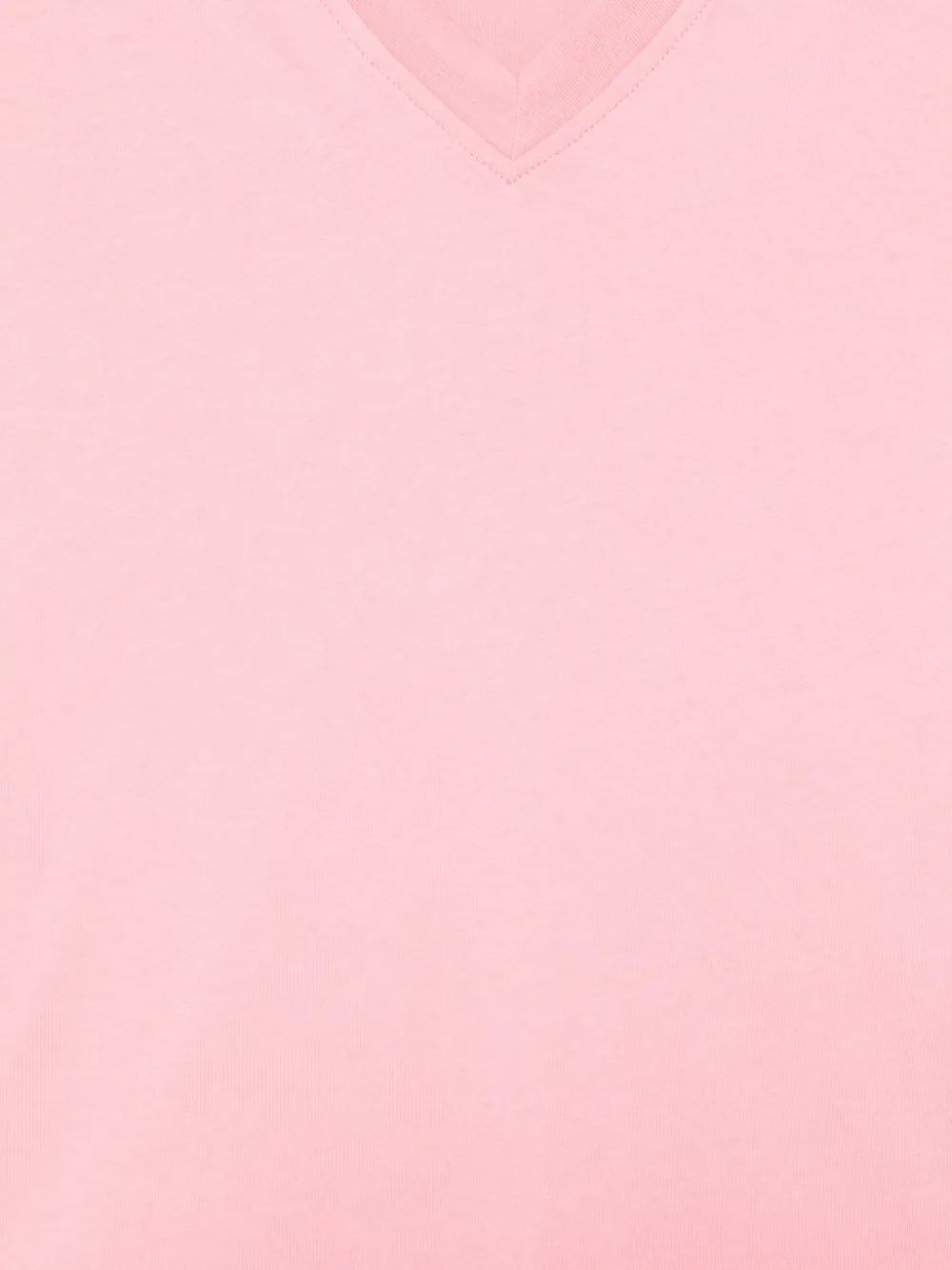 Closed T-shirt met V-hals Roze
