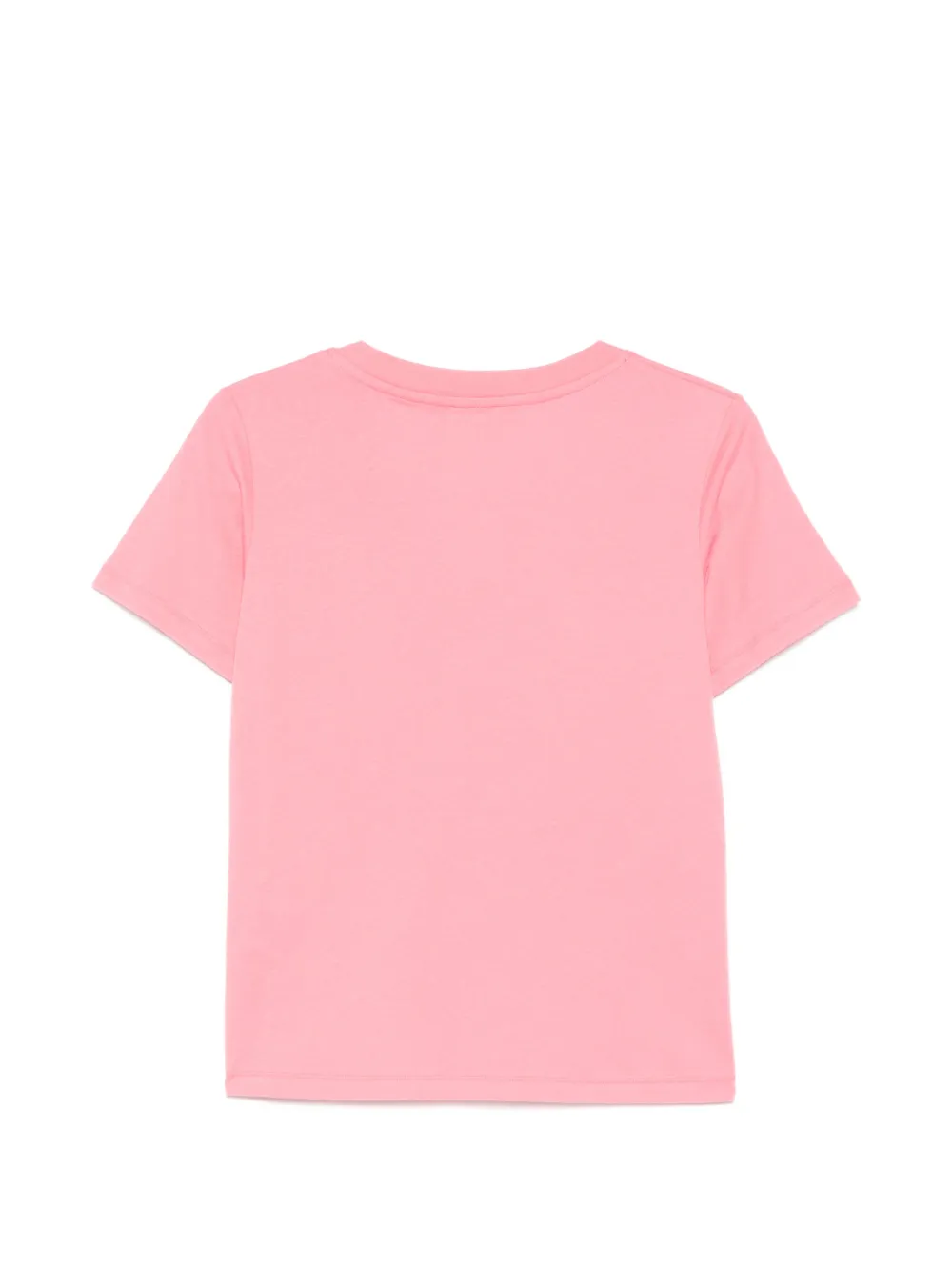 Closed T-shirt met V-hals Roze