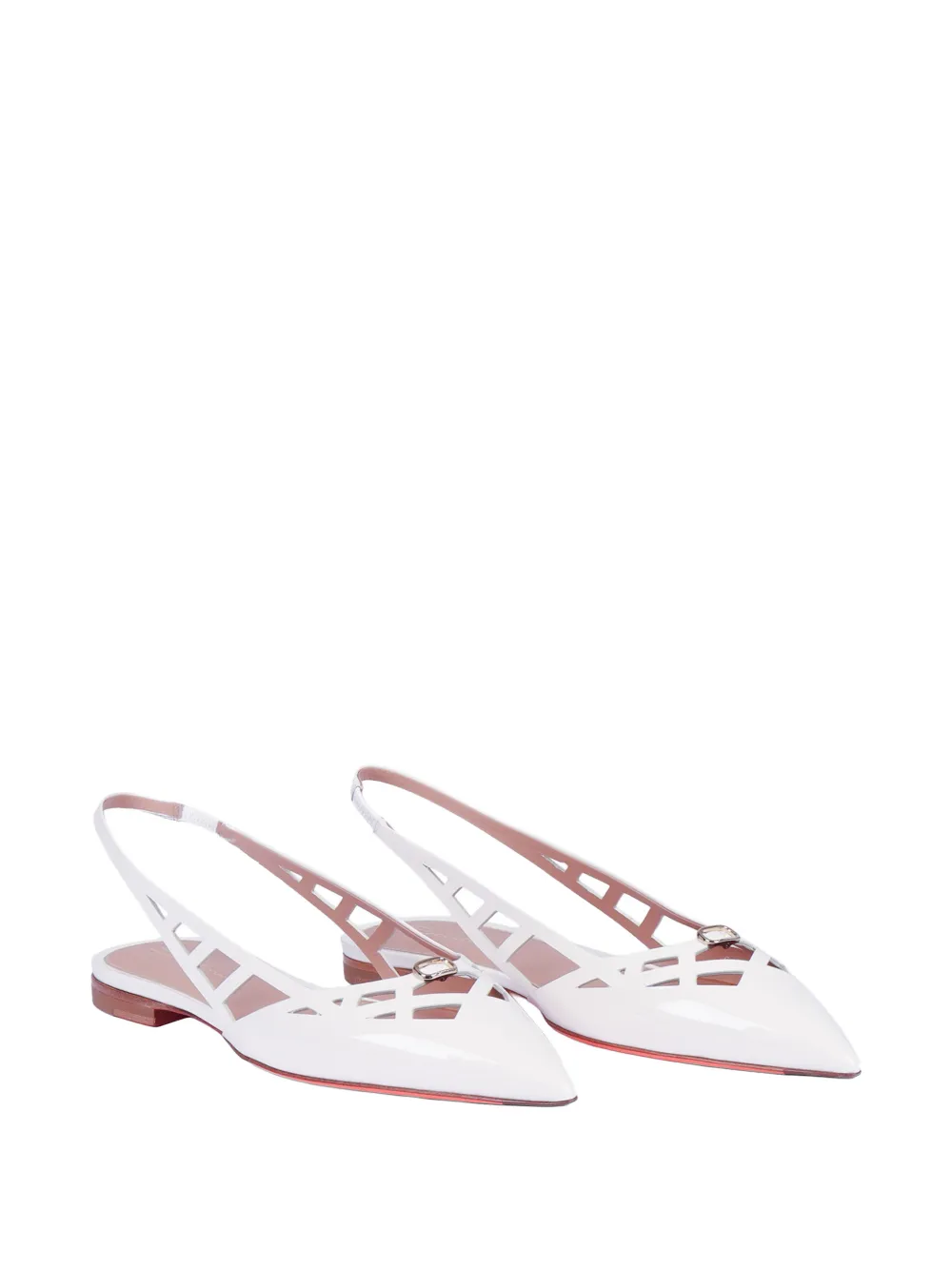 Santoni Stella cut-out slingback pumps Wit