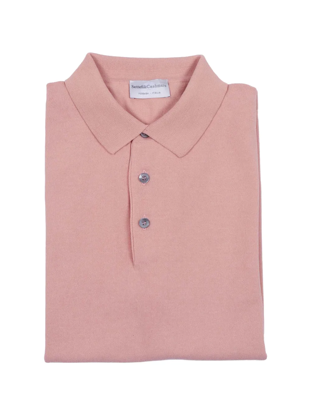 Settefili Cashmere buttoned polo shirt - Rosa