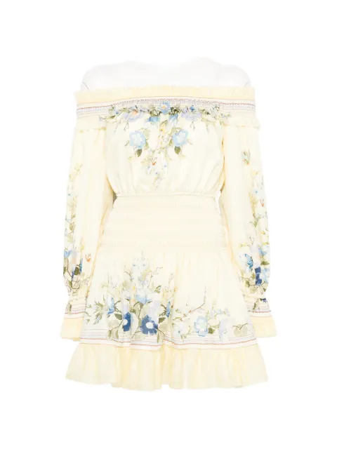 Self-Portrait off-shoulder floral mini dress