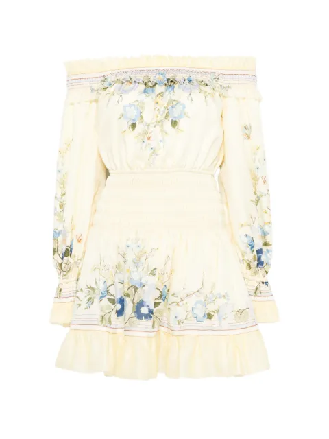 Self-Portrait off-shoulder floral mini dress