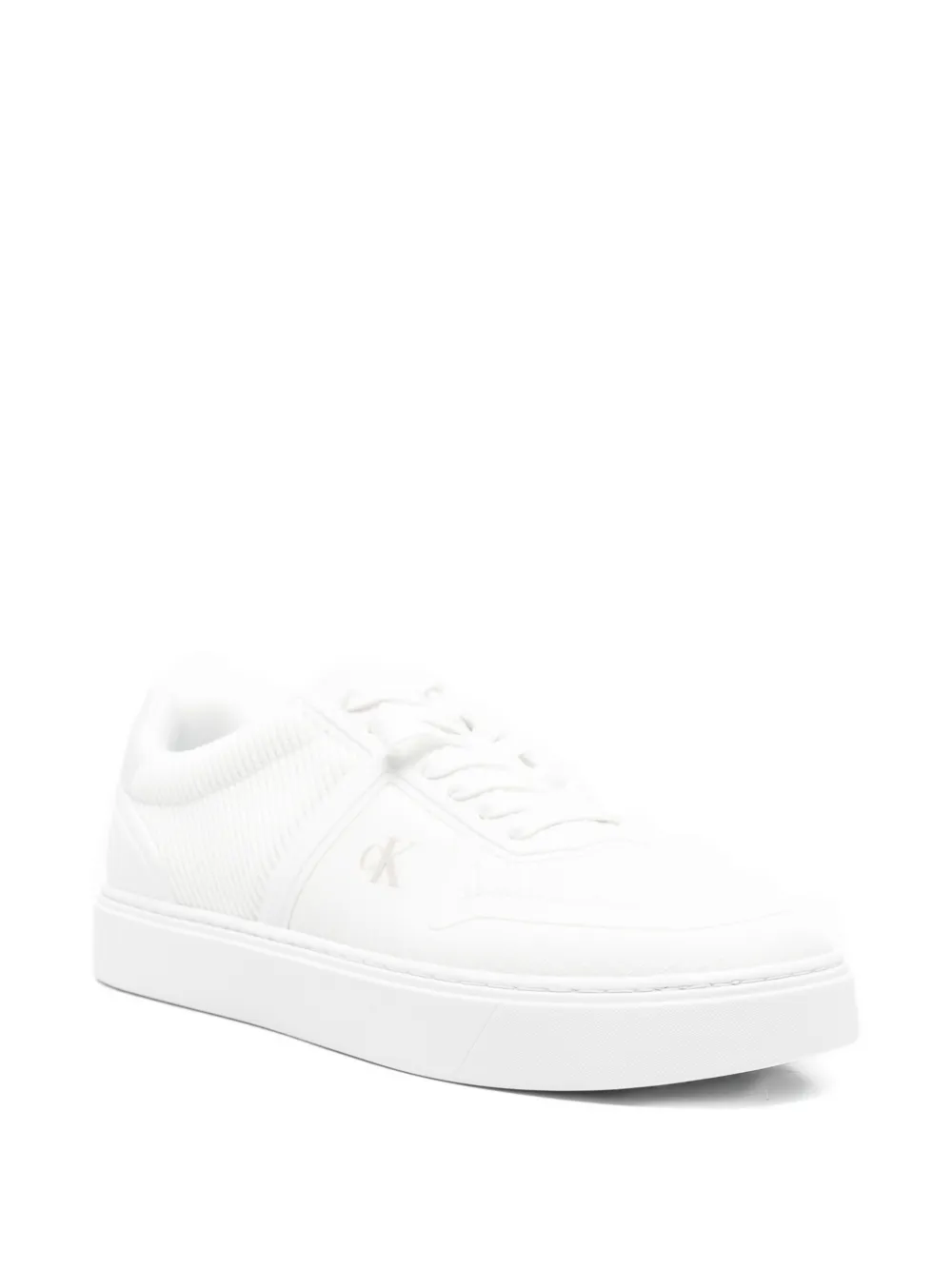 Calvin Klein Geribbelde sneakers Wit