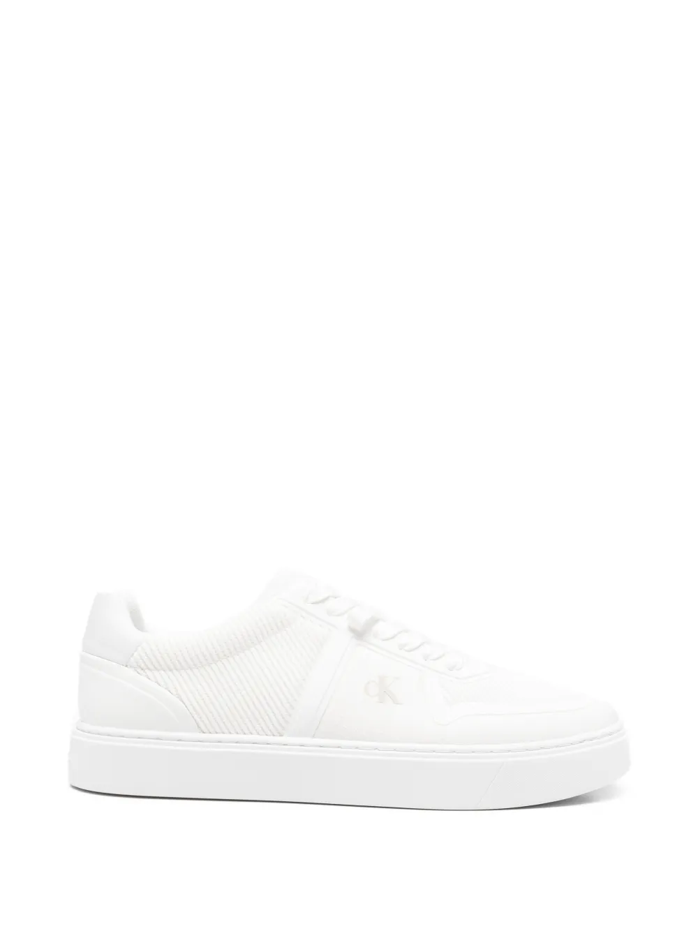 Calvin Klein ribbed lace-up sneakers - Bianco