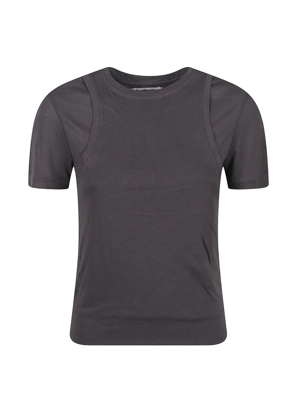 La Piscine layered T-shirt - Grigio