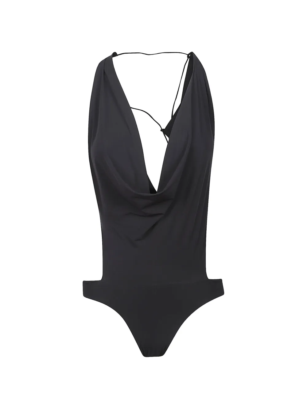 Amazuìn 라켈 스쿱 넥 바디수트 | 블랙 | Image 1