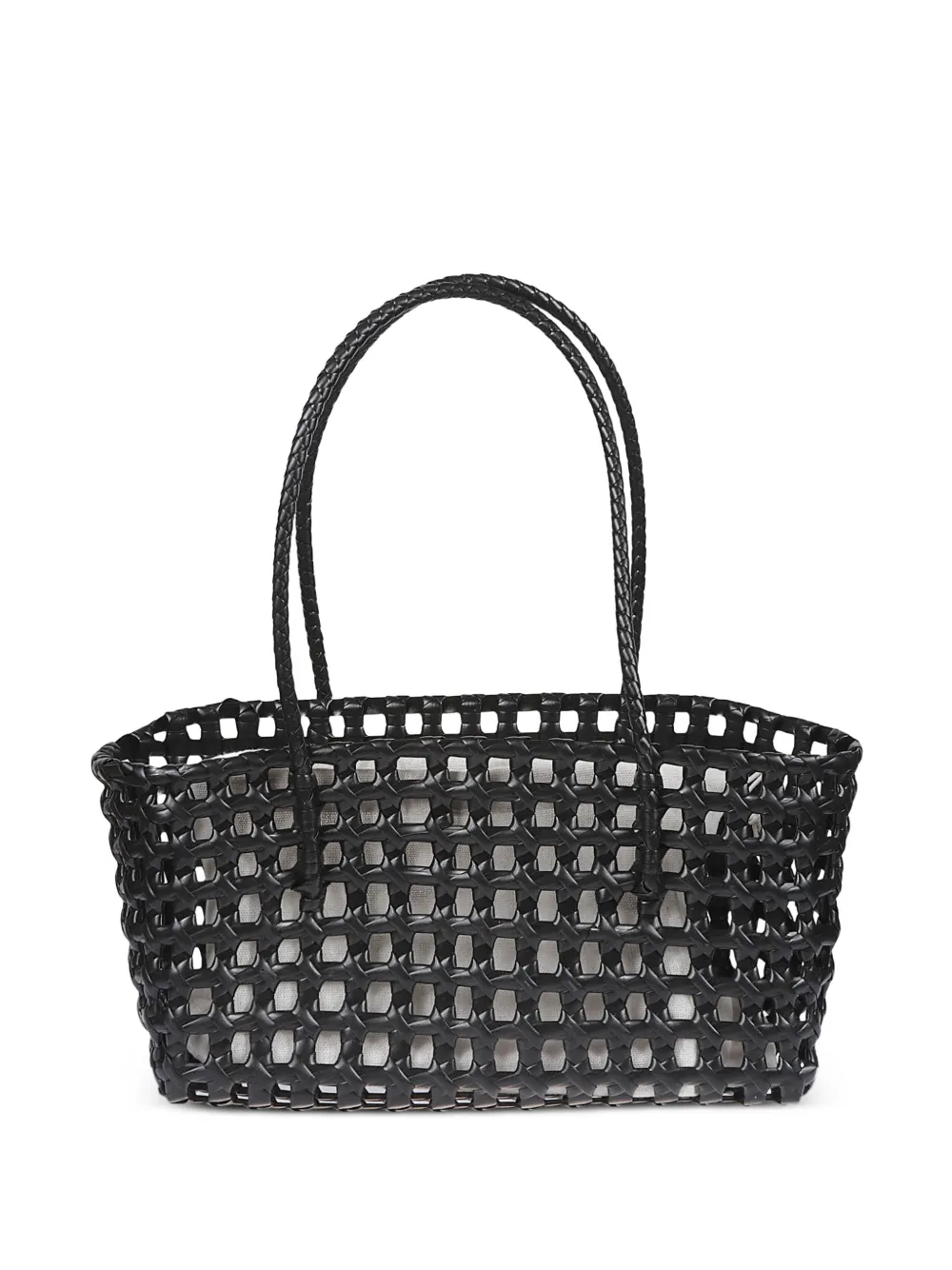 La Piscine braided tote bag - Nero