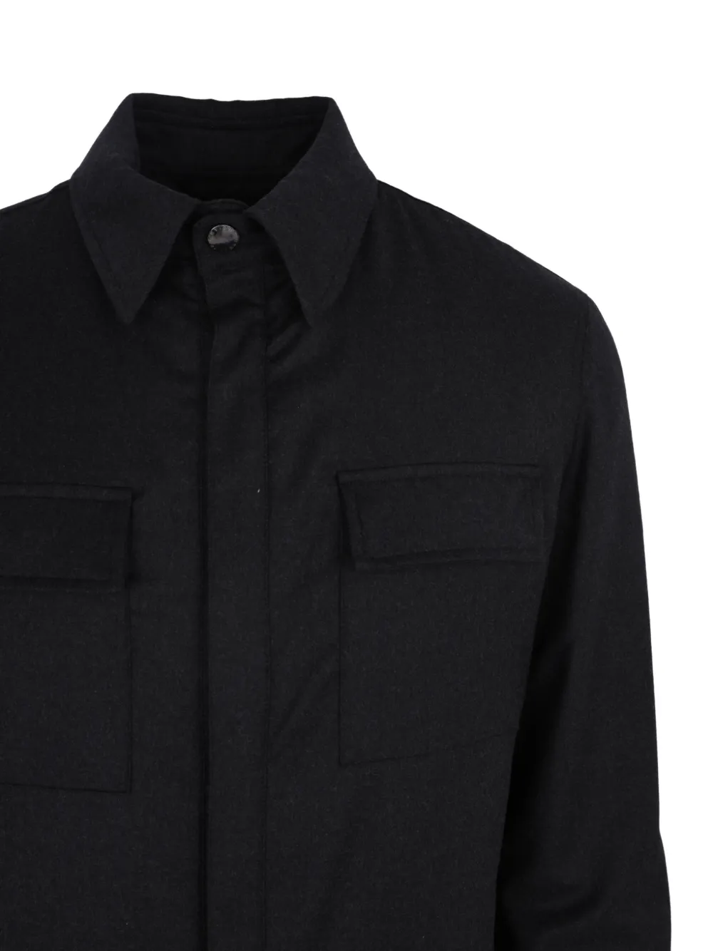 Luciano Barbera Shirtjack met klepzak Grijs