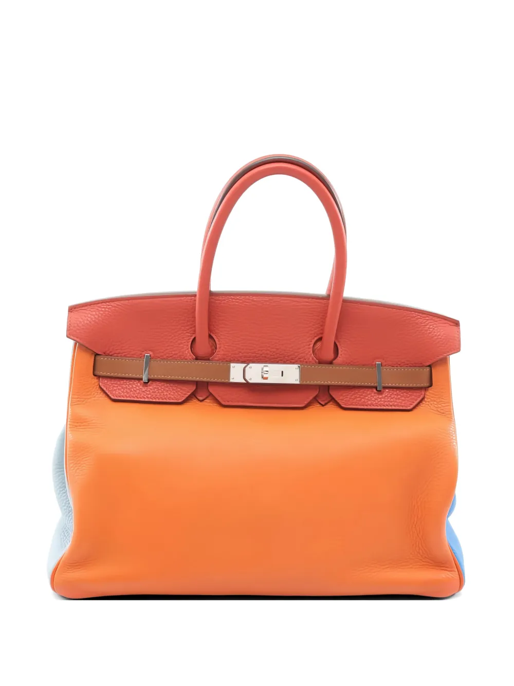 Hermès Pre-Owned 2012 35 Birkin Arlequin leather tote bag - Arancione