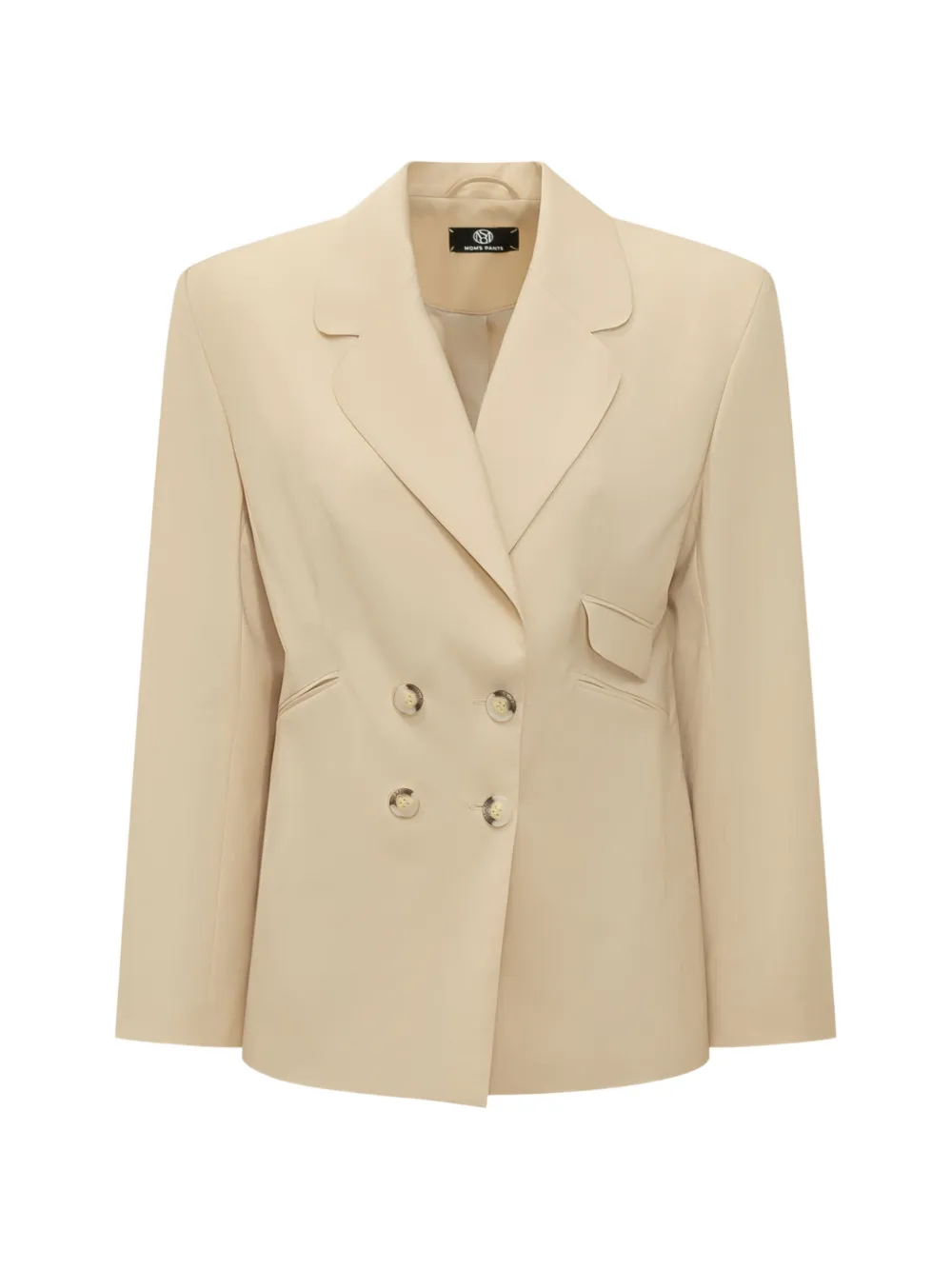 moms pants double-breasted wool jacket - Nude