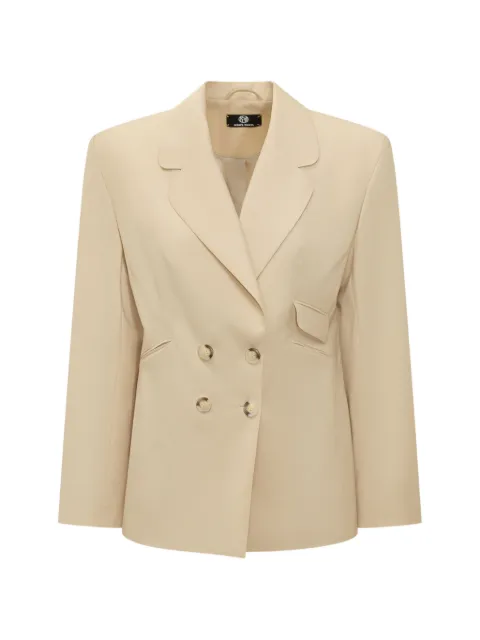 moms pants double-breasted wool jacket