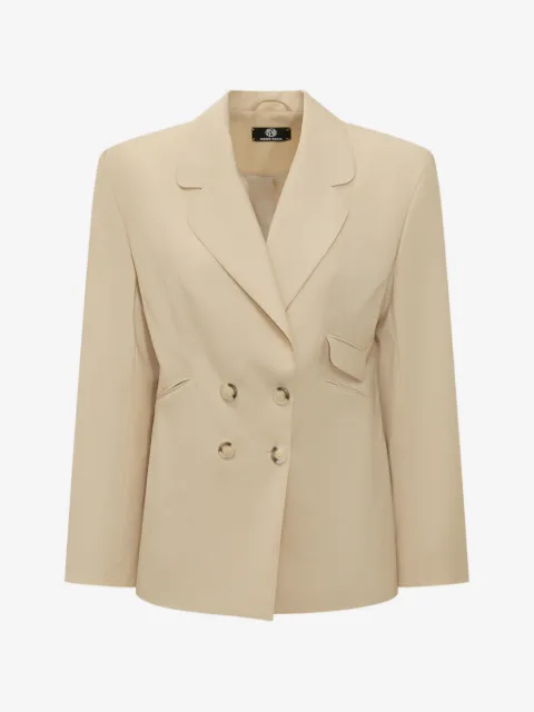 moms pants double-breasted wool jacket
