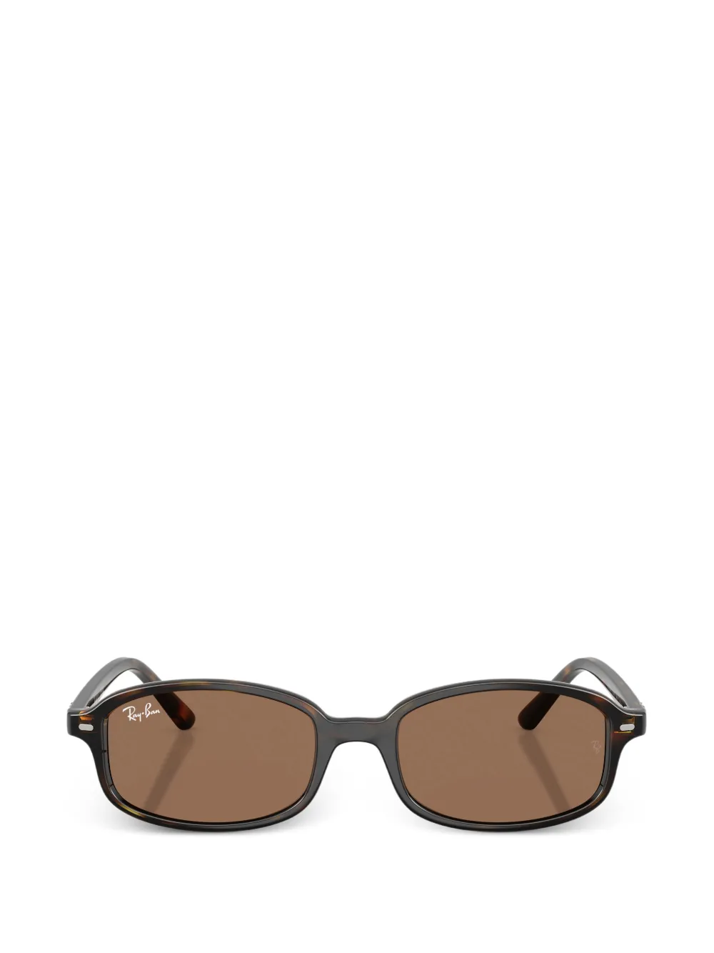 RAY-BAN JUNIOR havana rectangular-frame sunglasses - Marrone