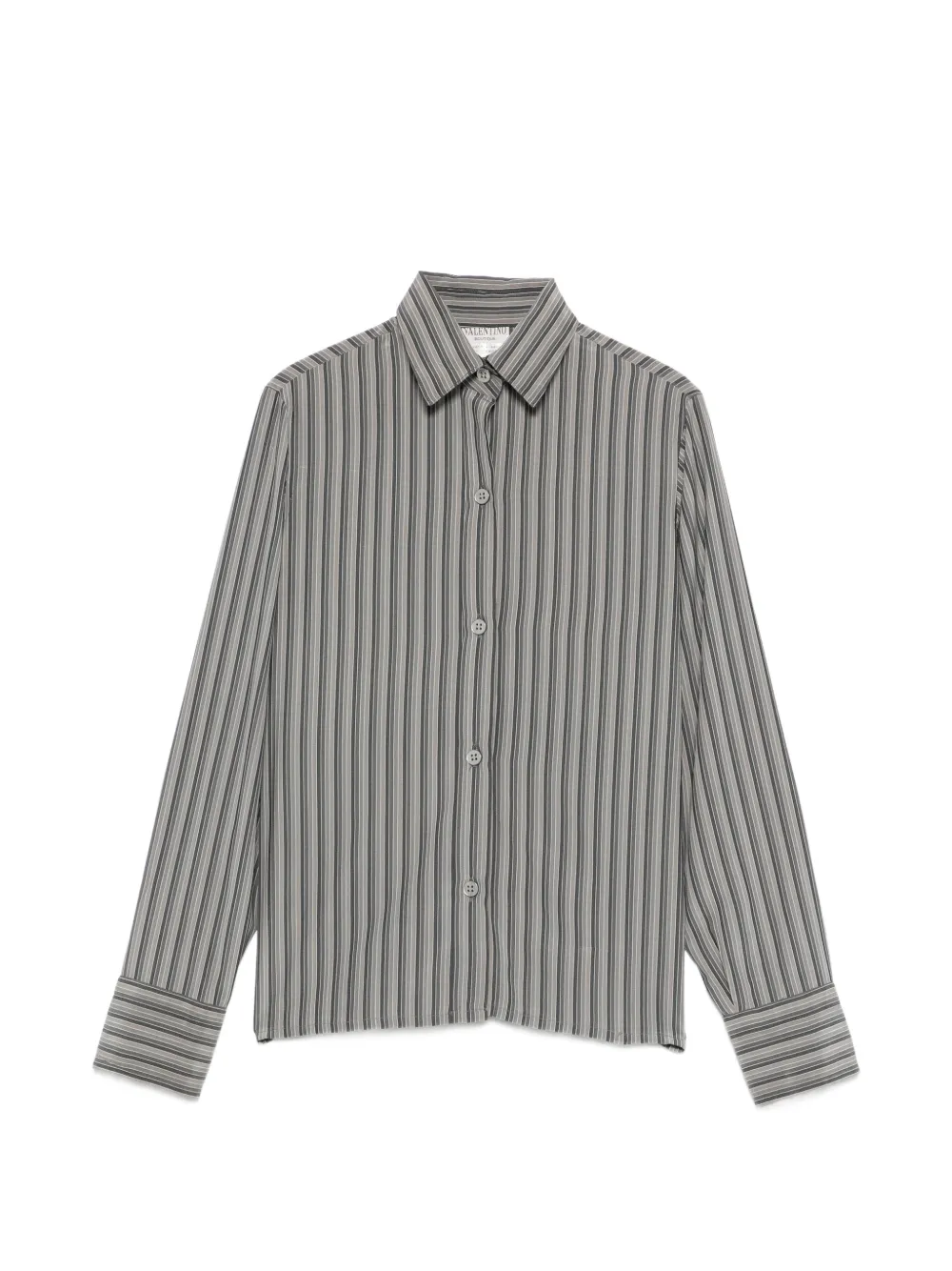 Valentino Garavani Pre-Owned 1970s striped silk shirt - Grigio