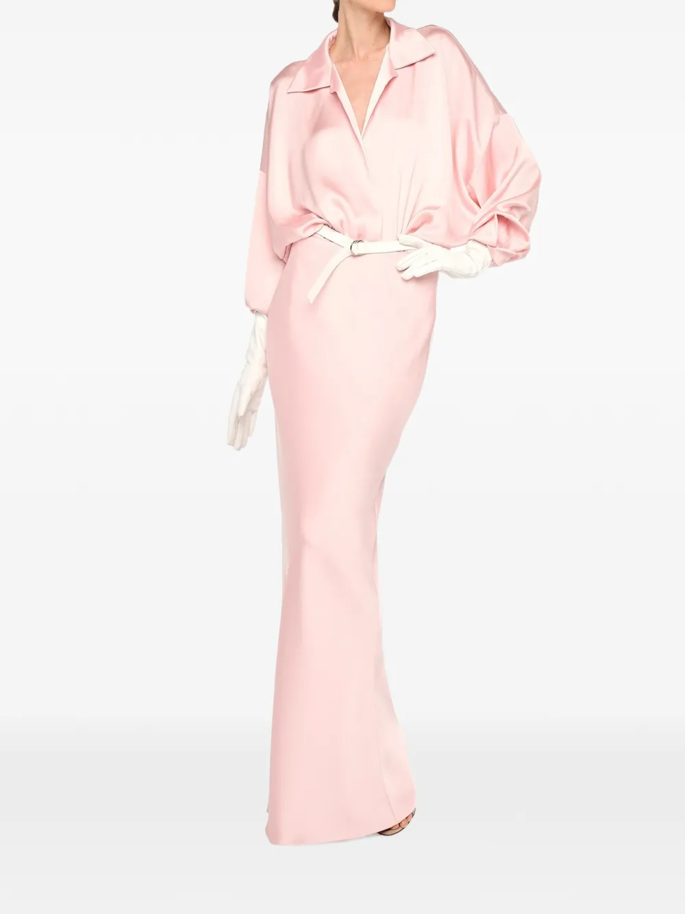 Norma Kamali Obie bias maxi skirt - Rosa