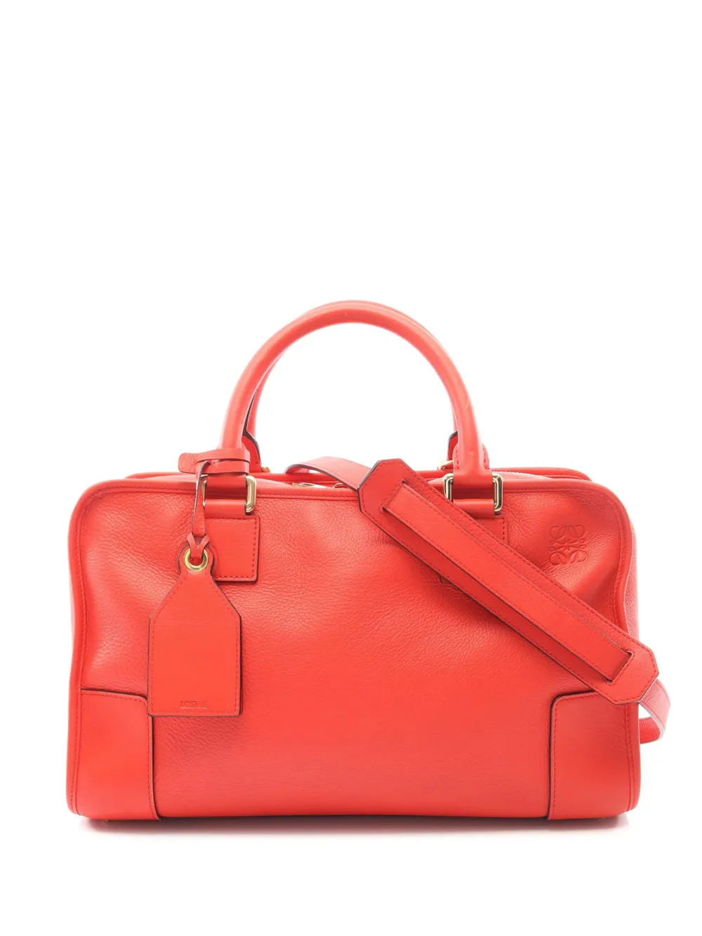 Loewe Pre-Owned 2010-2025 Leather Amazona 36 satchel - Rosso