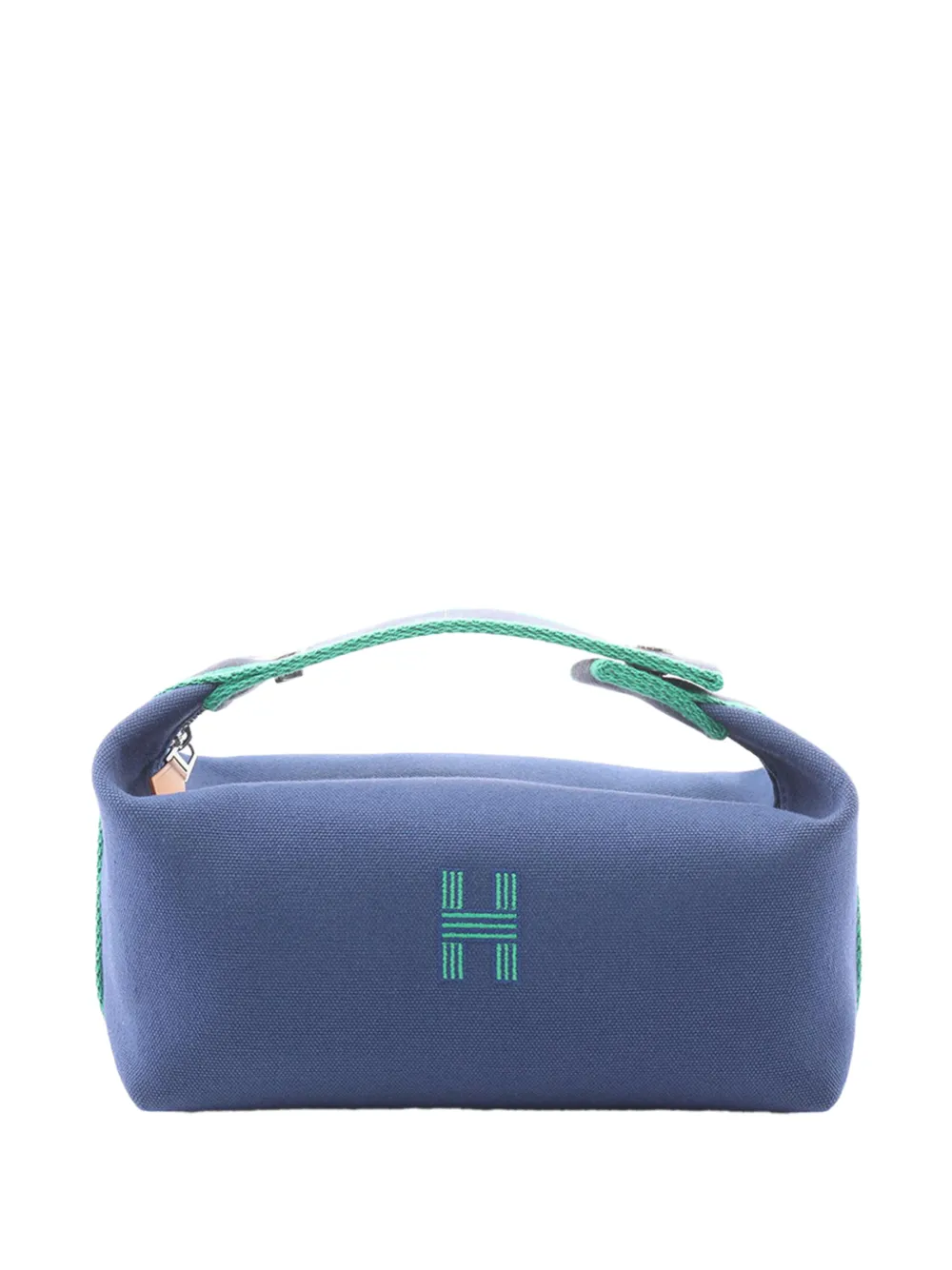 Hermès Pre-Owned 2010-2025 Small Toile Bride A Brac Case vanity bag - Blu