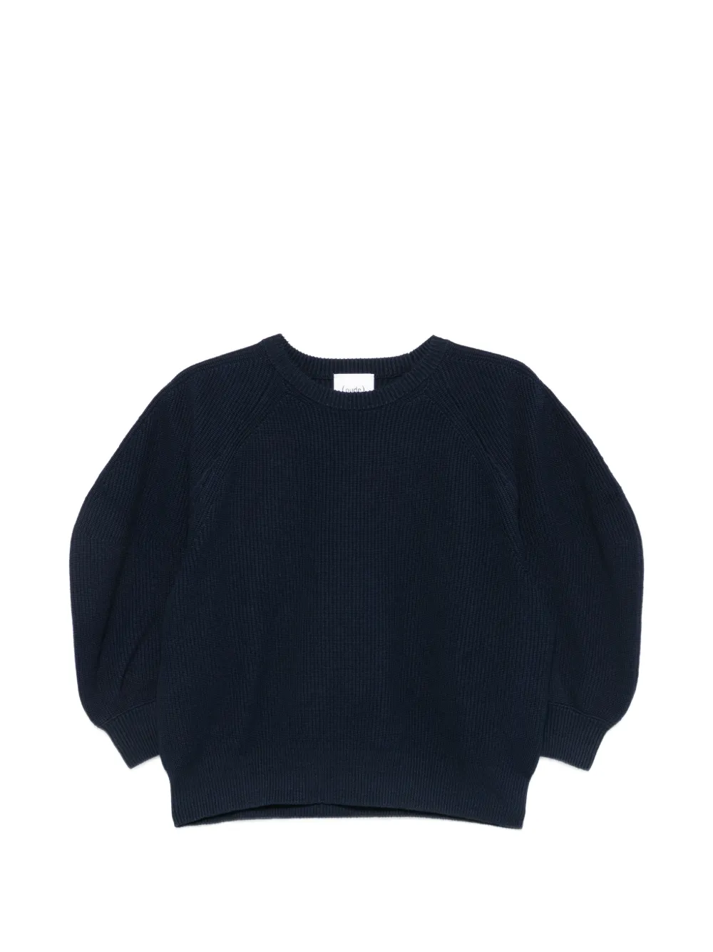 Nude ribbed-knit raglan-sleeve sweater - Blu