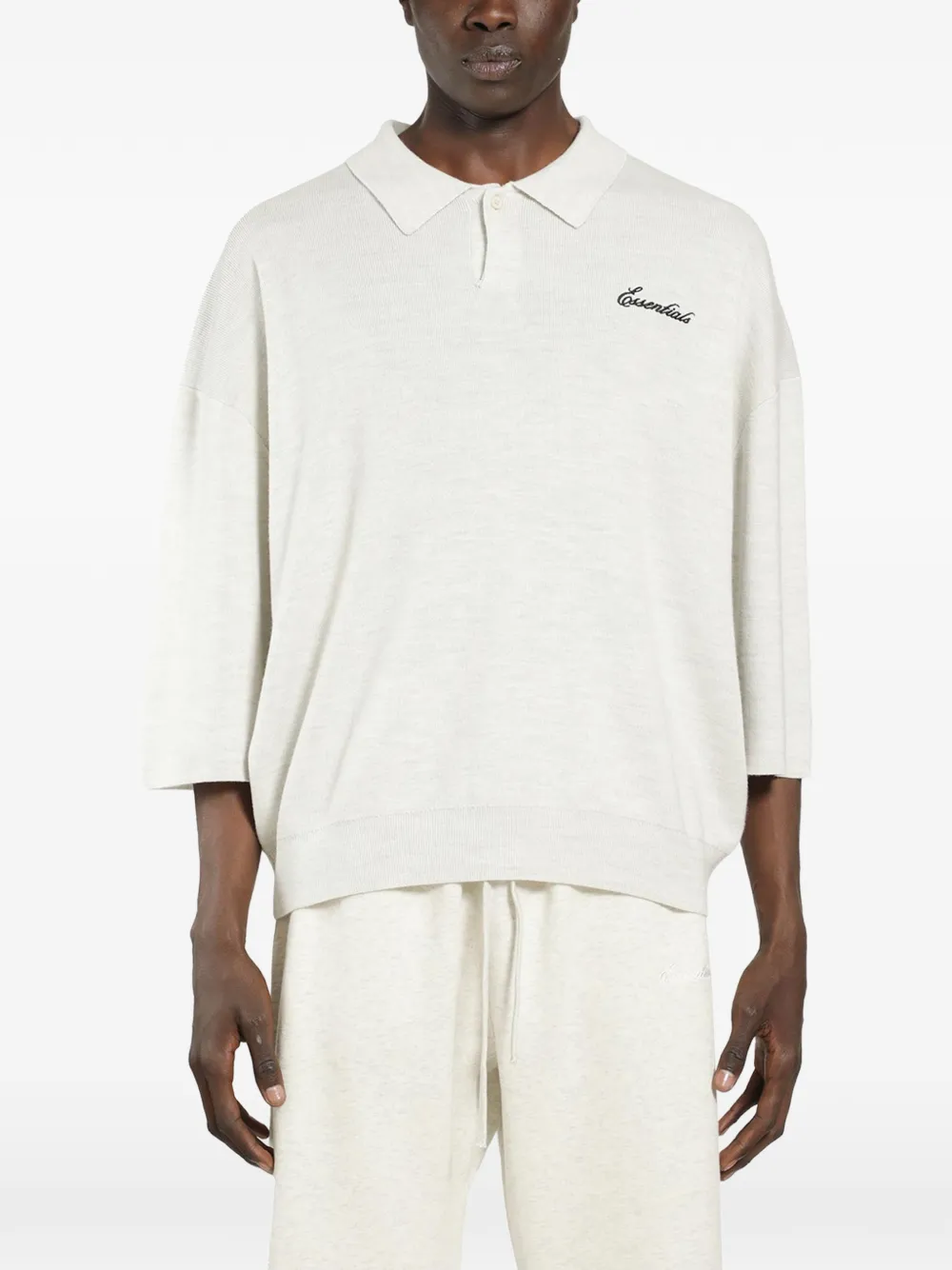 FEAR OF GOD ESSENTIALS Signature polo shirt - Weiß