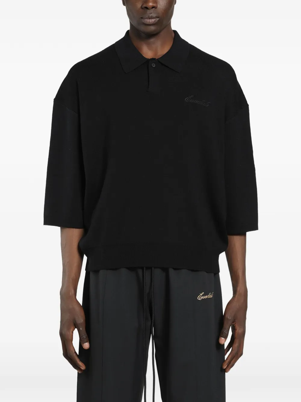 FEAR OF GOD ESSENTIALS Signature polo shirt - Schwarz
