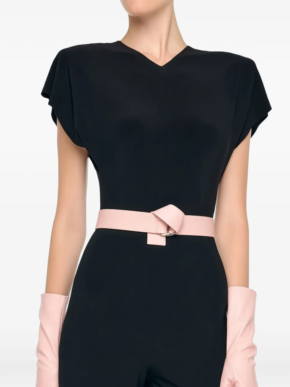 Norma Kamali knot buckle belt - Nero