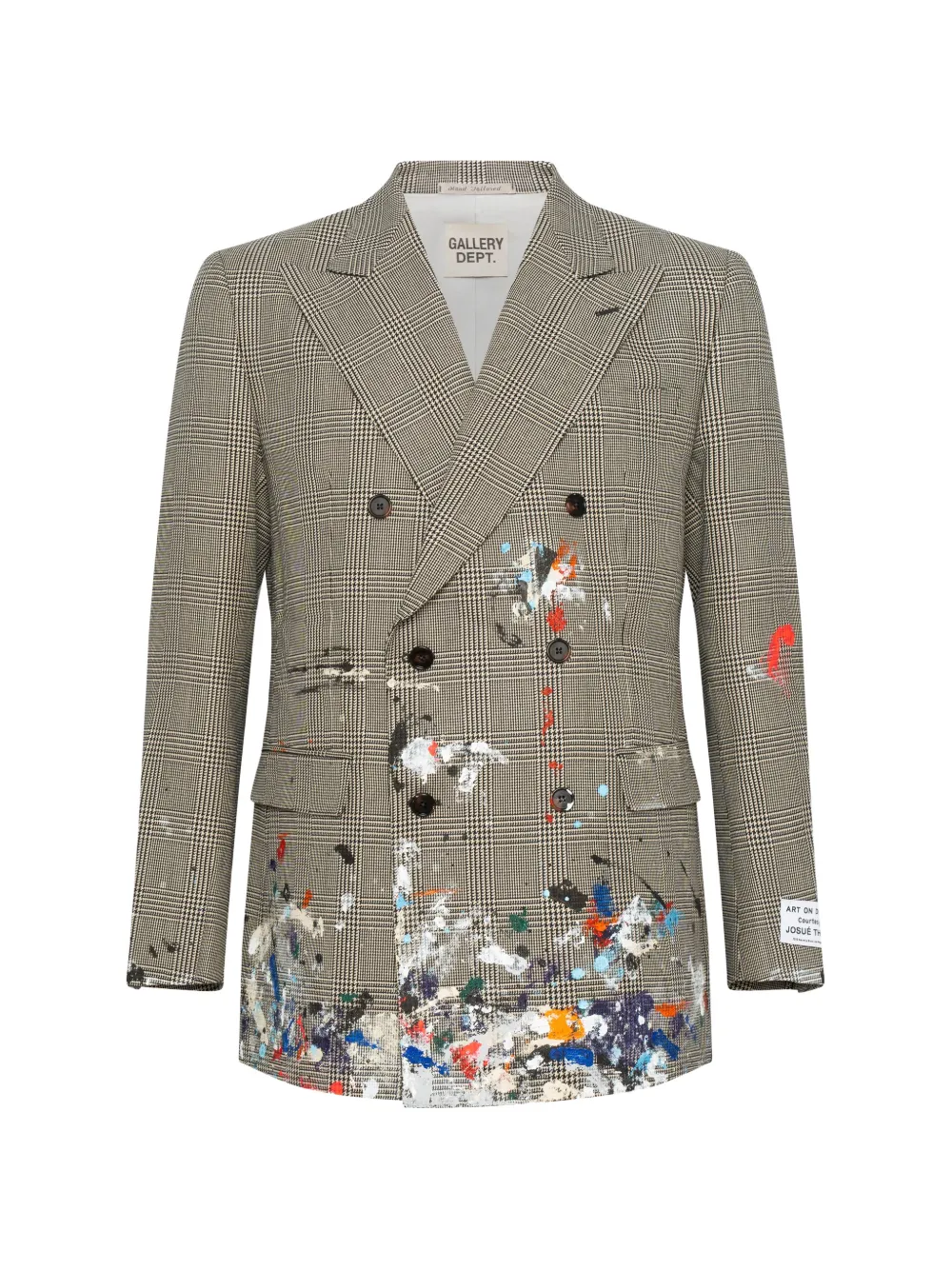 GALLERY DEPT. houndstooth double-breasted coat - Nude