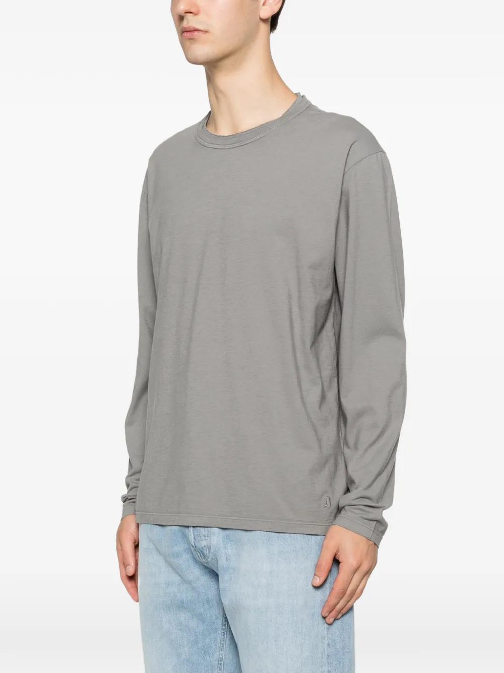 DONDUP T-shirt met geborduurd logo Grijs