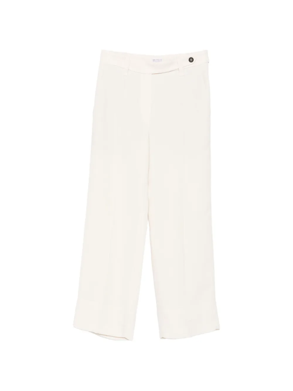 Brunello Cucinelli pressed-crease wide-leg trousers - Nude