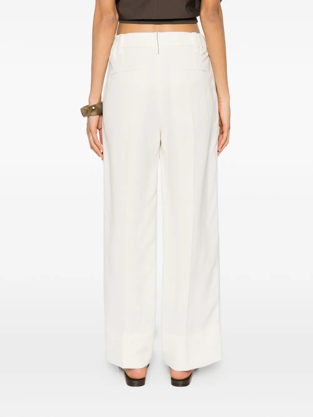 Brunello Cucinelli Broek met wijde pijpen Beige