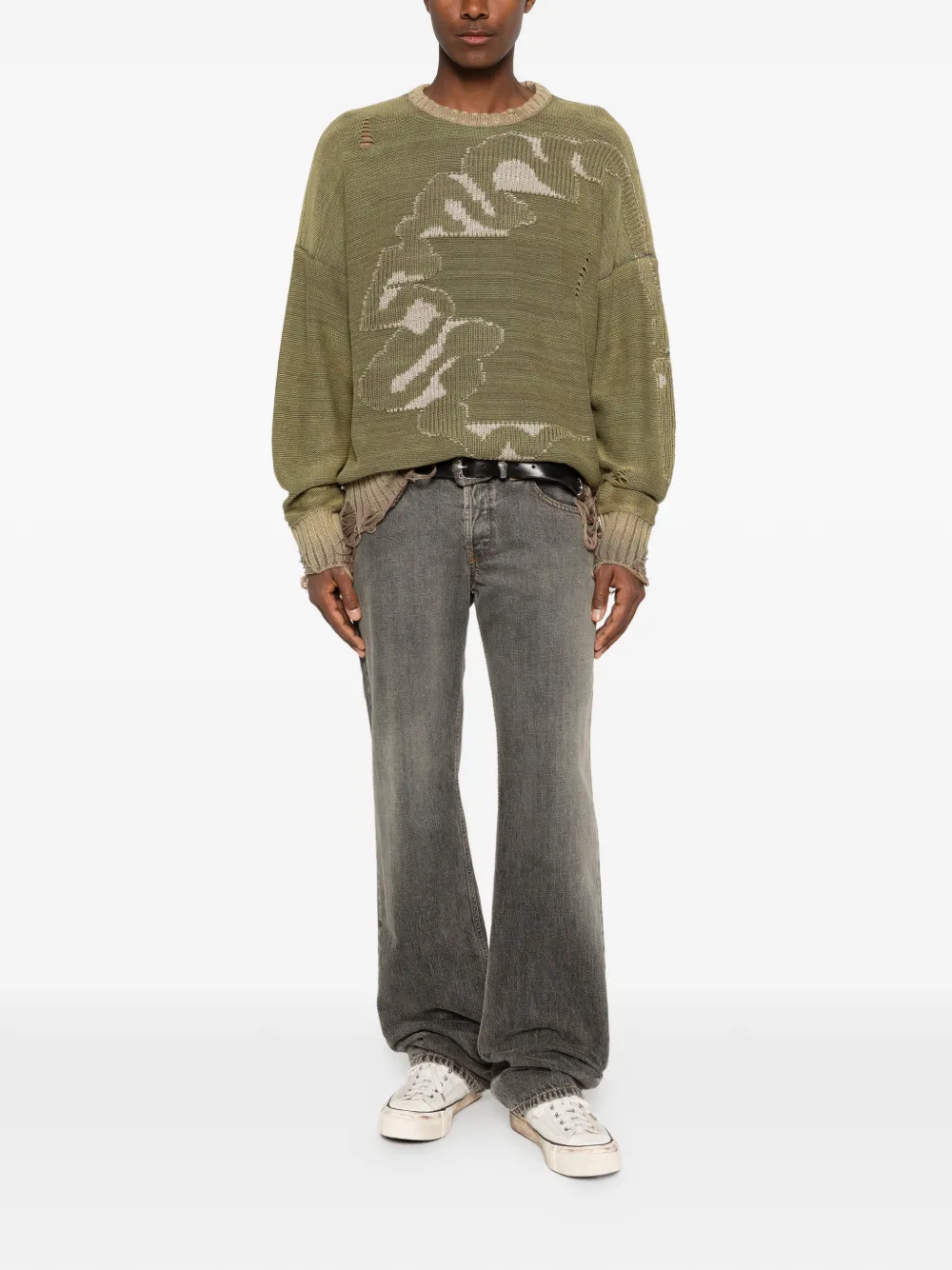 MADFRENZY 코르텍스 그런지 디스트레스드 스웨터 | 스웨터