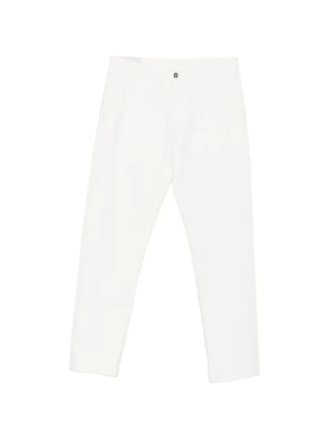 DONDUP Oliver straight-leg logo-patch trousers