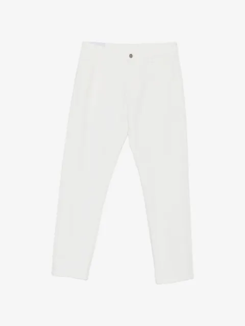 DONDUP Oliver straight-leg logo-patch trousers