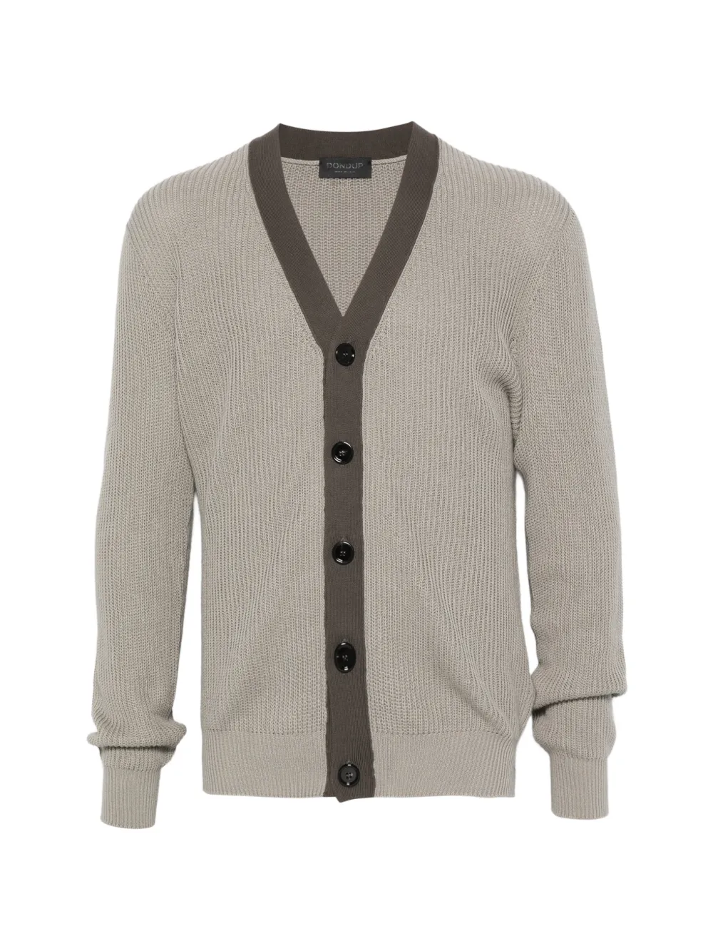 DONDUP ribbed-knit V-neck cardigan - Neutrals