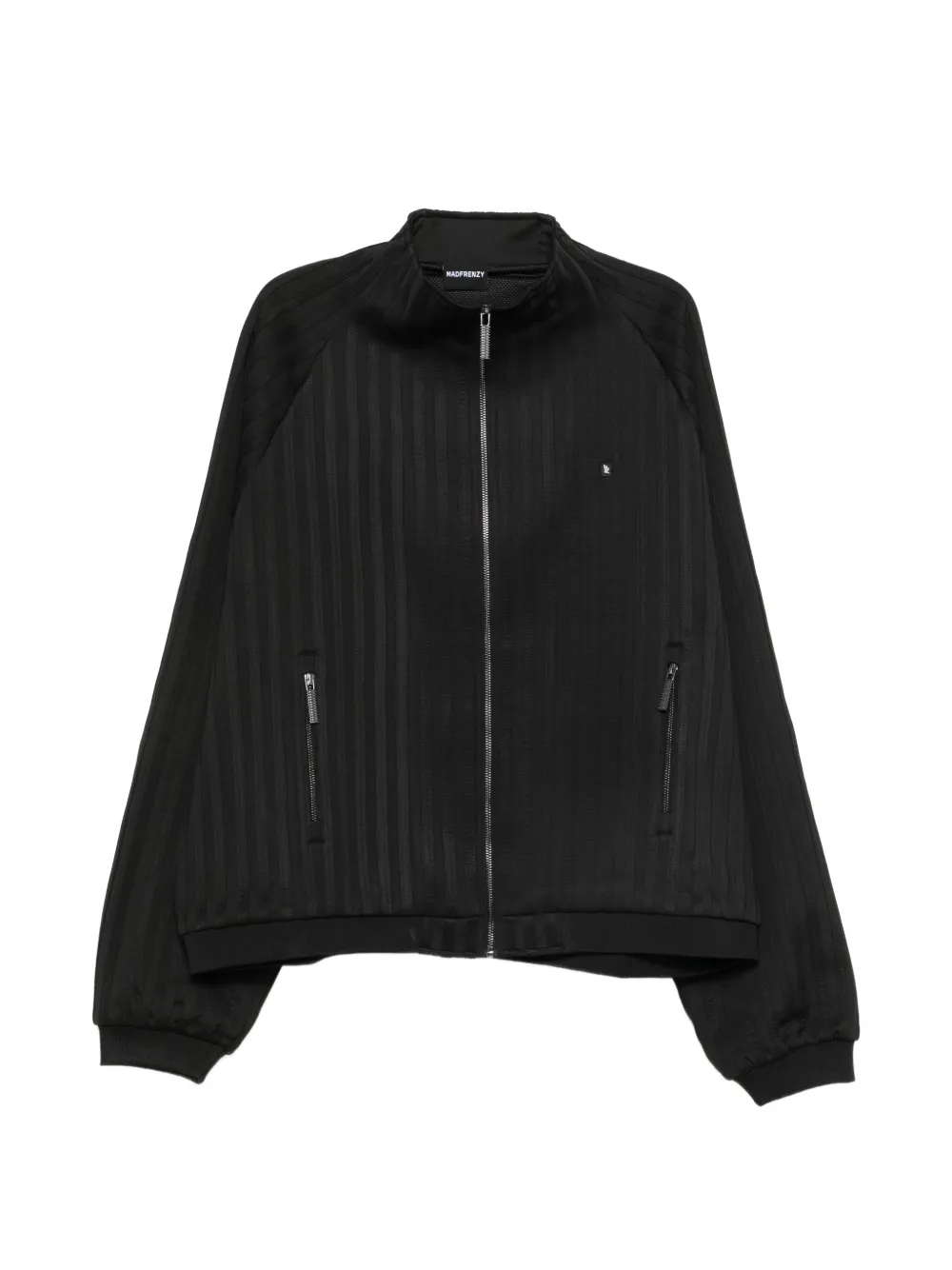 MADFRENZY striped zip jacket - Nero
