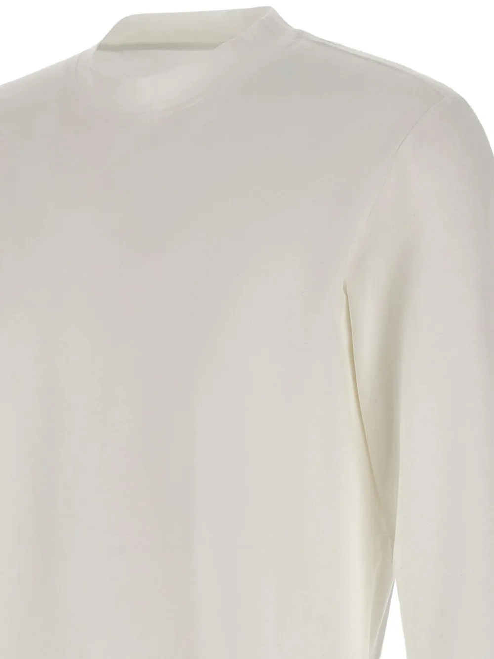 Paolo Pecora Sweater met ronde hals en lange mouwen Wit