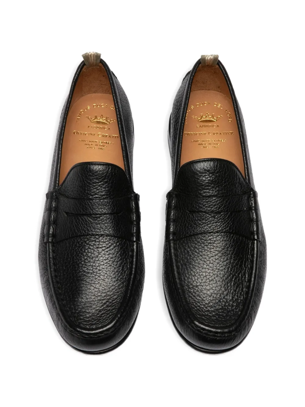 Officine Creative Balfron leren loafers Zwart