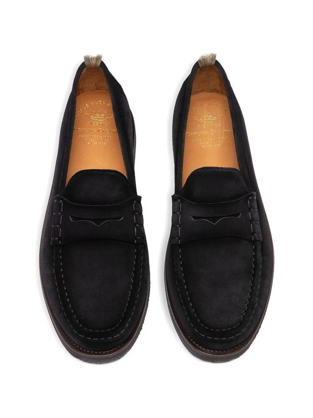 Officine Creative Balfron Flexi suède loafers Blauw