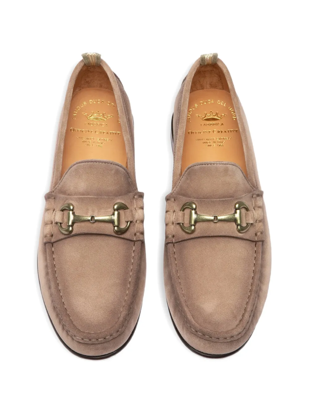 Officine Creative Balfron suède loafers met Horsebit-detail Beige